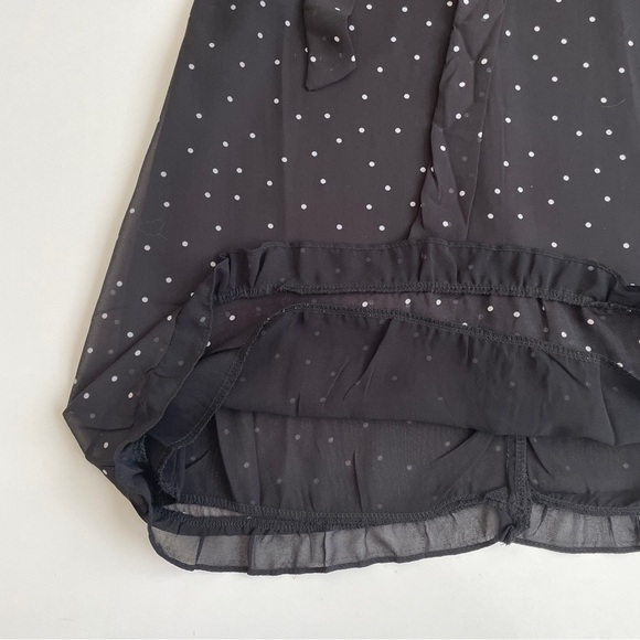 YesStyle Sinora Short-Sleeve Scoop Neck Dotted Mini Smock Dress - Picture 13 of 16